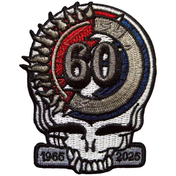 Grateful Dead Woven Patch: 60th Anniversary Skull (Standard)