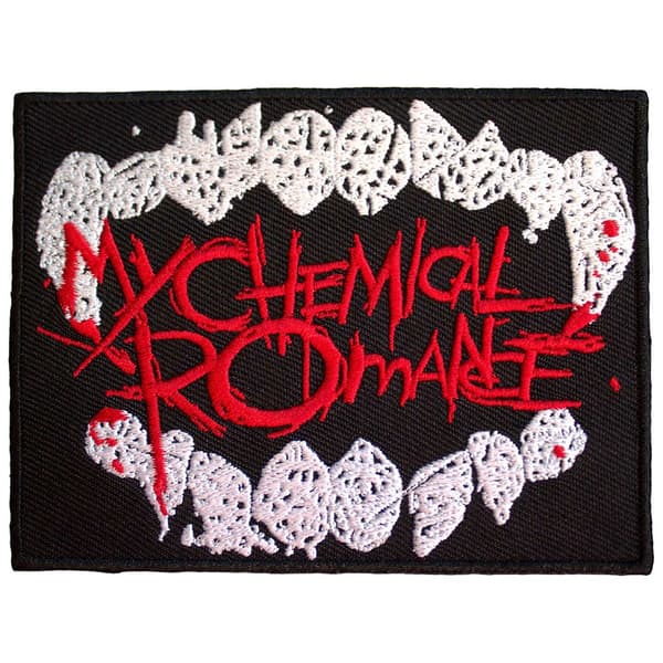 My Chemical Romance Woven Patch: The Black Parade Logo Fangs (Standard)