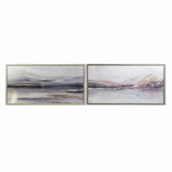 Tavla DKD Home Decor 124 x 4,5 x 64 cm Berg Modern (2 antal)