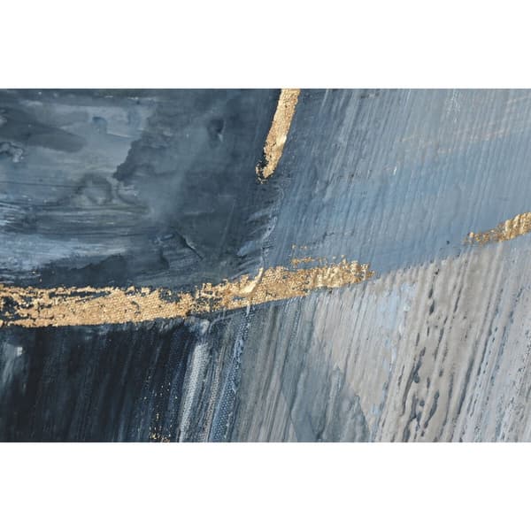 Maalaus Home ESPRIT Sininen Valkoinen Abstrakti Moderni 131 x 3,8 x 131 cm