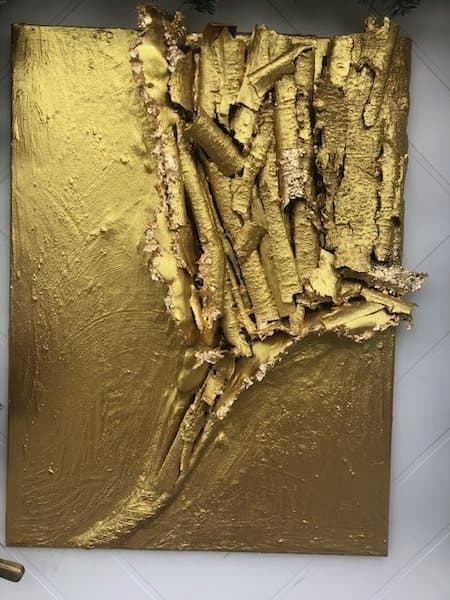 Elegant og Eksklusivt Maleri i guld