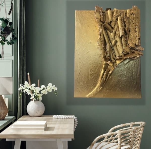 Elegant og Eksklusivt Maleri i guld