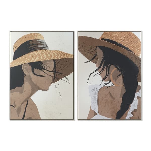 Maleri DKD Home Decor 104 x 4,5 x 143,5 cm Hat Moderne (2 enheder)