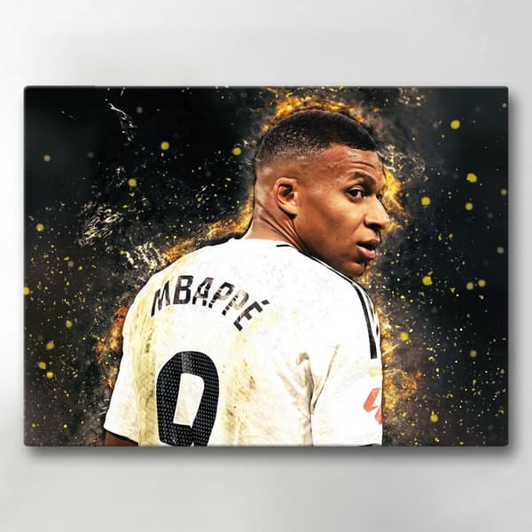 Lærredsbillede / Lærredstryk - Mbappe - 40x30 cm - Lærred