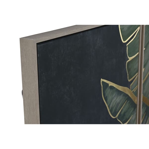 Set of 3 pictures Home ESPRIT Palmut Trooppinen 180 x 4 x 120 cm (3 Kappaletta)