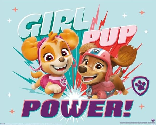 Paw Patrol / La Pat' Patrouille - Tjejvalp - 40x50cm - Affisch / Poster