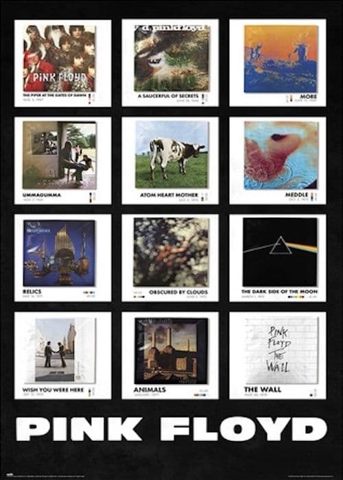 Affisch Pink Floyd Omslagar