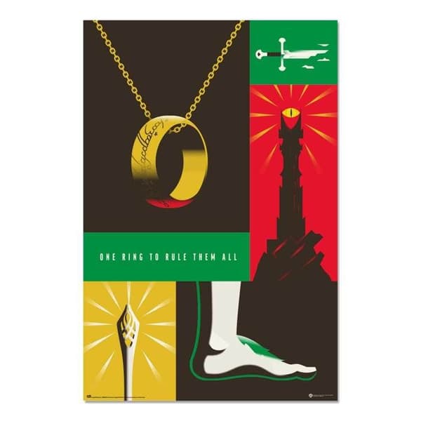 Affisch El Señor De Los Anillos 100 Aniversario Warner Bros