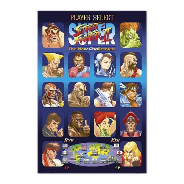 Street Fighter-affisch - Välj spelare
