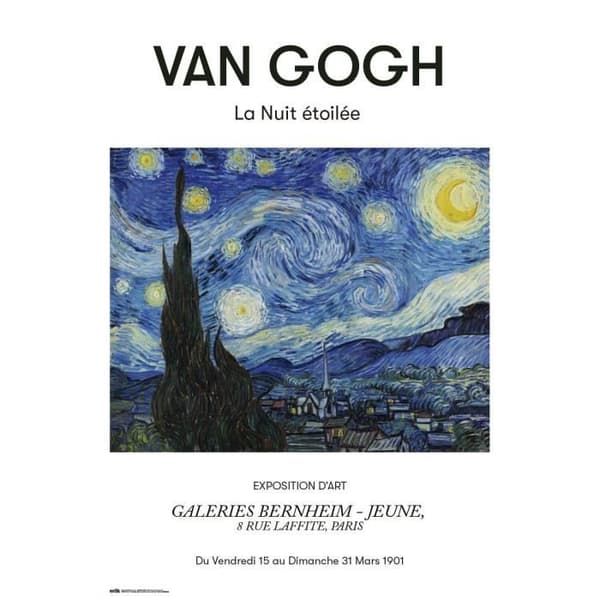 Affisch Van Gogh den stjärnklara natten