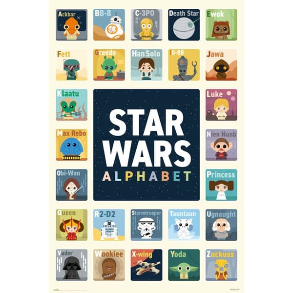 Affisch - Star Wars - ABC - 91,5 cm x 61 cm - Rektangulär - Väggdekoration