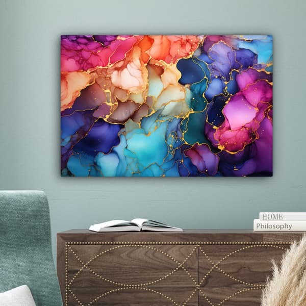 MuchoWow Högupplöst Foto på Canvas - Väggdekoration - Målning Print - Enkelt Upphängningssystem