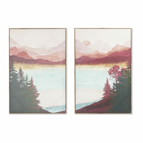 Maleri DKD Home Decor Vand (60 x 3 x 90 cm) (2 enheder)