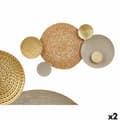 Miniatyrbilde 1 av 2: Veggpryd 23SMB1443 Brun Grå Metall 88,9 x 7 x 50 cm (2 enheter)