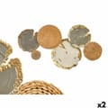 Pikkukuva 1 / 2: Seinäkoriste 23SMB1538 Valkoinen Ruskea Harmaa Metalli 89,5 x 5,1 x 48,3 cm (2 osaa)