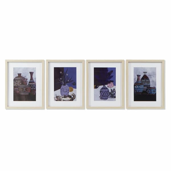 Maalaus DKD Home Decor Maljakko (35 x 2 x 45 cm) (4 osaa)