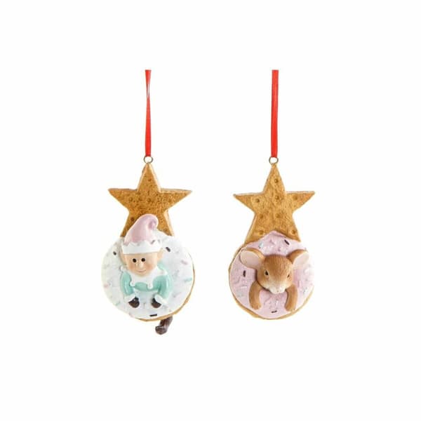 Hängdekoration DKD Home Decor Jul Harts (2 pcs) (5.5 x 5 x 9 cm)