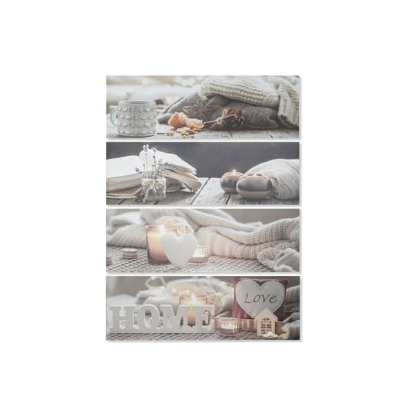Maleri DKD Home Decor Spa Skandinavisk 135 x 2,5 x 45 cm (4 enheder)