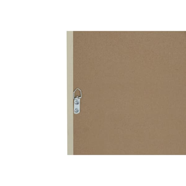 Lærred Home ESPRIT Hvid Natur Boho 60 x 3 x 60 cm (2 enheder)