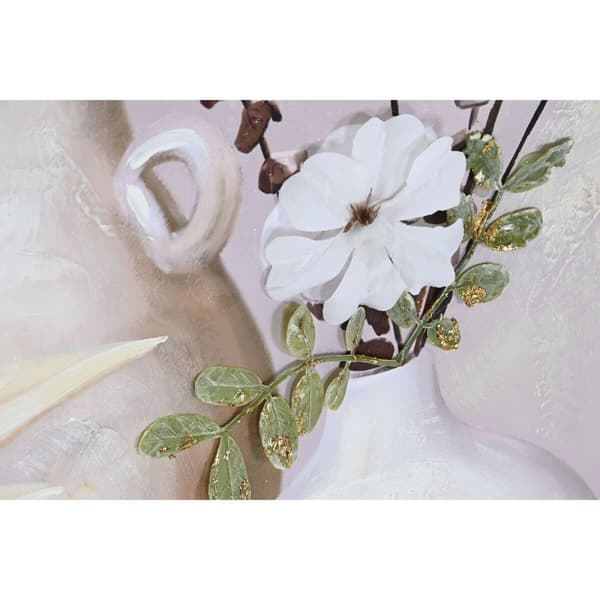 Maleri Home ESPRIT Lærred Træ MDF Vase Skandinavisk 62 x 4 x 92 cm (2 enheder)