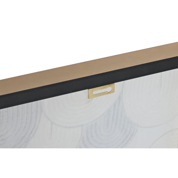 Maleri Home ESPRIT Hvid Gylden polystyren Lærred Moderne 42 x 4 x 42 cm (2 enheder)