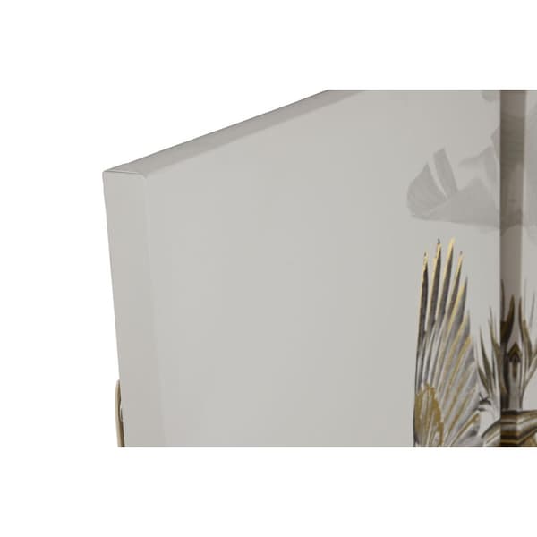 Sæt med 4 malerier Home ESPRIT Beige Gylden Tropisk 280 x 3,2 x 140 cm
