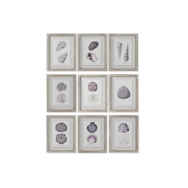 Maleri Home ESPRIT Koral 35 x 2 x 45 cm (9 enheder)