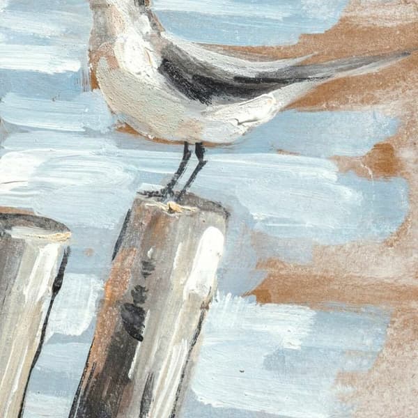 Tavla DKD Home Decor Fåglar Medelhavs (45 x 2,7 x 45 cm) (2 antal)
