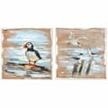 Miniatyrbilde 1 av 5: Maleri DKD Home Decor Fugler Middelhavet (45 x 2,7 x 45 cm) (2 enheter)
