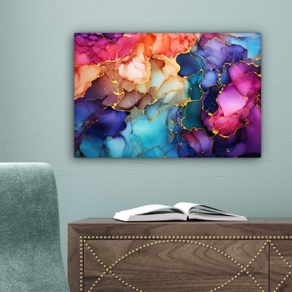 MuchoWow Högupplöst Foto på Canvas - Väggdekoration - Målning Print - Enkelt Upphängningssystem