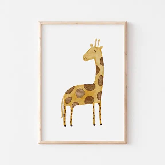 Safari plakat / Giraff