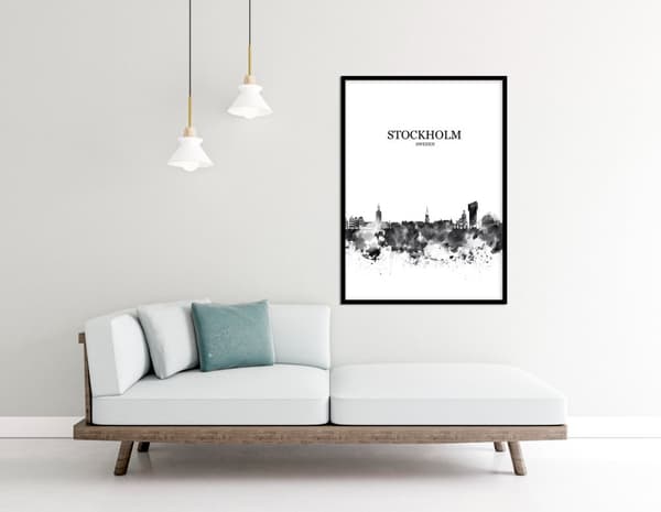 Juliste - B&W Stockholm 1 / Pakattu tasaisesti
