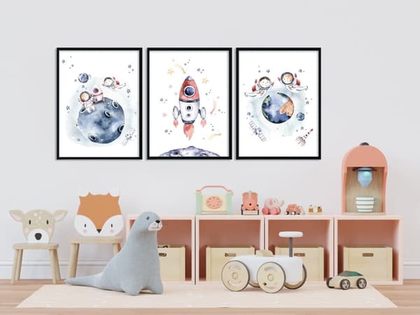 Posters - Solsystem / Kosmos 3 / Set med 3