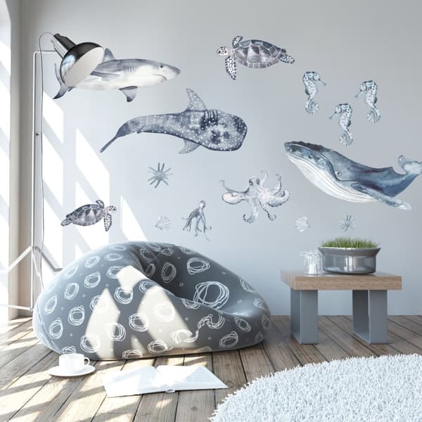 Veggklistremerke - Happy Ocean Wonderland Set