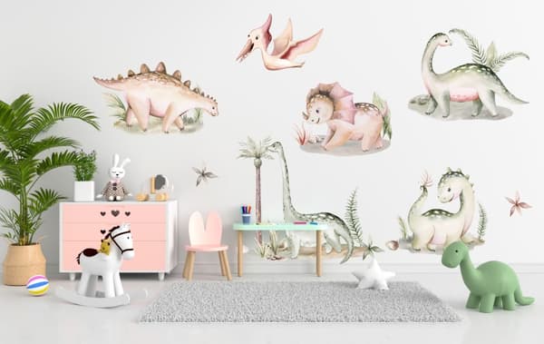 Seinätarra - Happy Dino Wonderland -setti