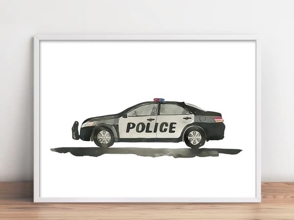 Plakat - Politibil