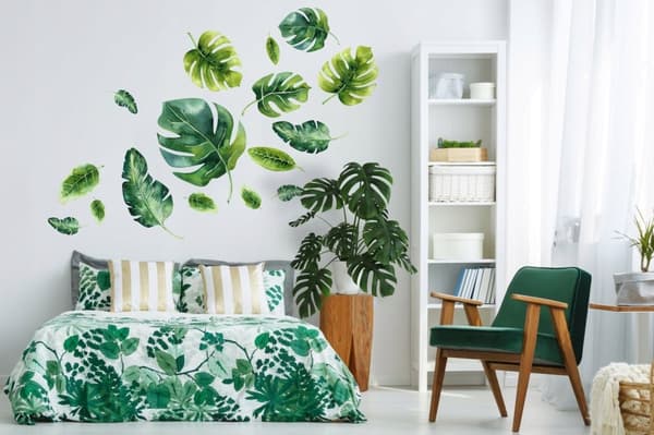 Veggklistremerke - Monstera blader