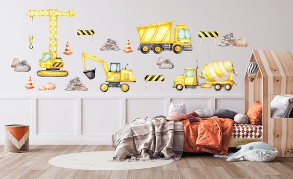 Wallsticker - Byggebiler / 02