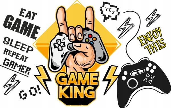 Veggklistremerke - GAME KING