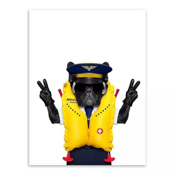 Plakat - Hund i redningsvest