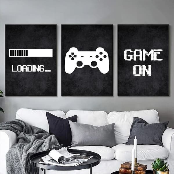 Julisteet -  GAME ON / LOADING / 3 kpl sarja
