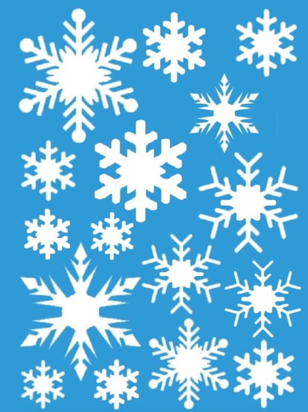 Veggklistremerke - Snøfnugg