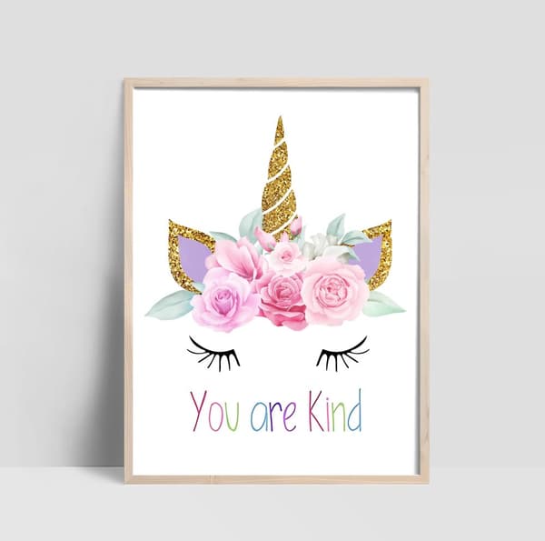 Plakat - Enhjørning / You are  Kind