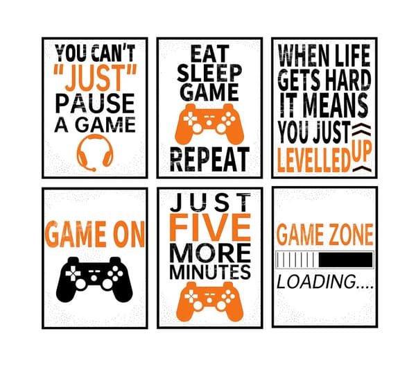 Posters - GAMING / Citat / set om 6