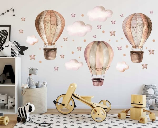 Wallsticker – Luftballoner og Skyer