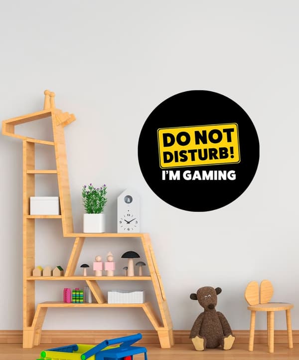 Veggklistremerker - Gaming /  Do not Disturb  / Rund