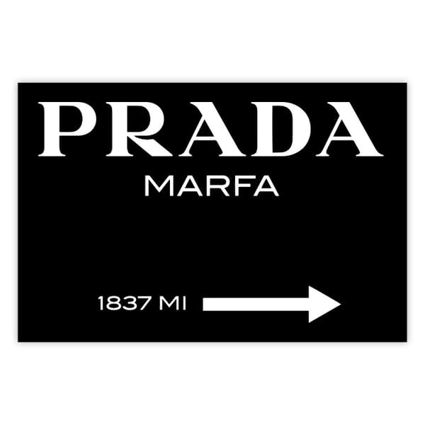 Juliste - Prada / Musta