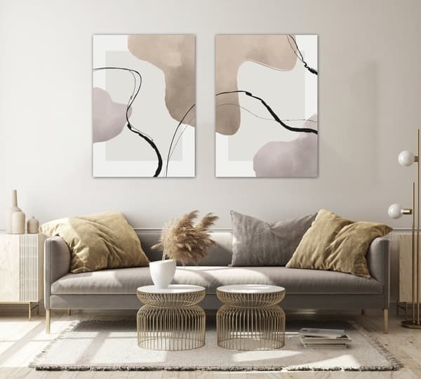 Plakater - Abstrakt kunst / Sett med 2