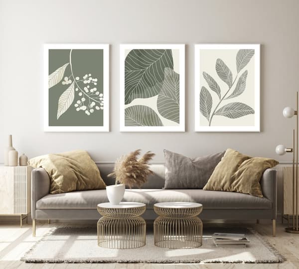 Plakater - Moderne Kunst / Mønster # 08 / sett med 3