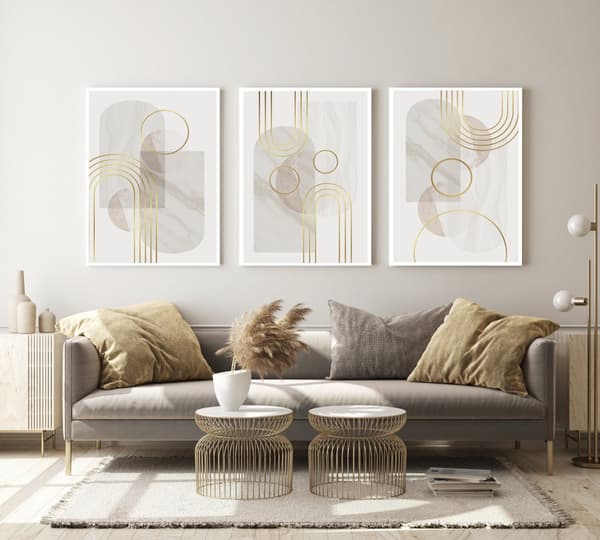 Plakater - Moderne kunst / Mønster #09 / sett med 3